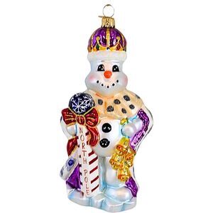 Christopher Radko Poland Glass Christmas Ornament Snow King 2000 00-140-N